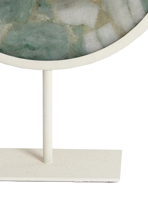 Ornament on base 35x12x50 cm GOUYA green agate+cream - Image 6