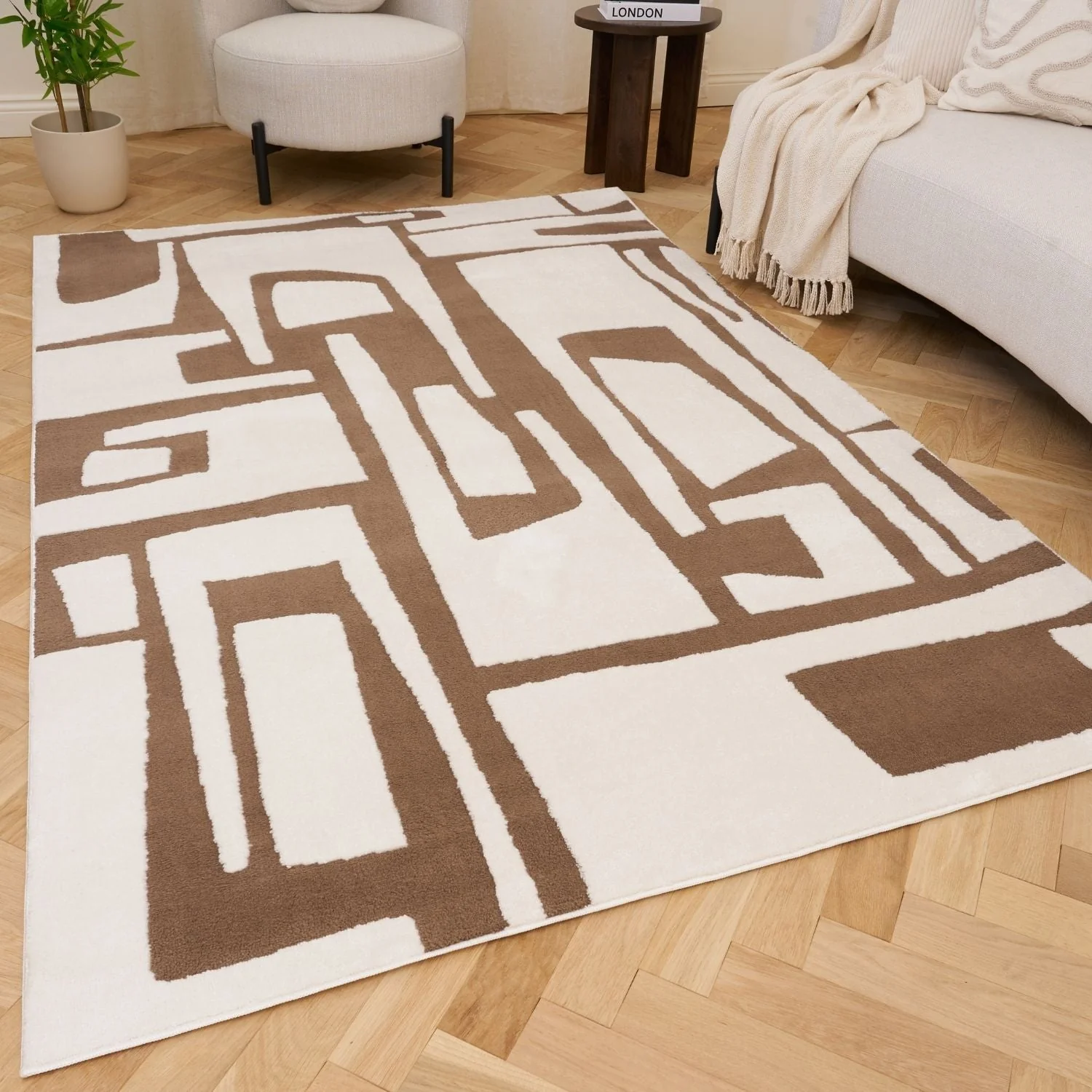 Loft Abstract Brown Rug - Image 8