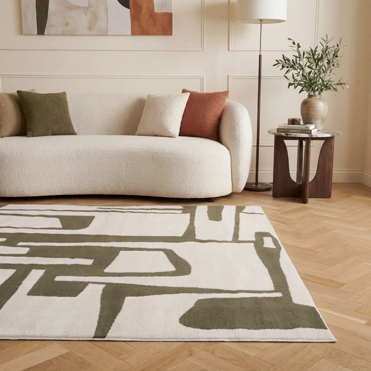 Loft Abstract Green Rug - Image 2