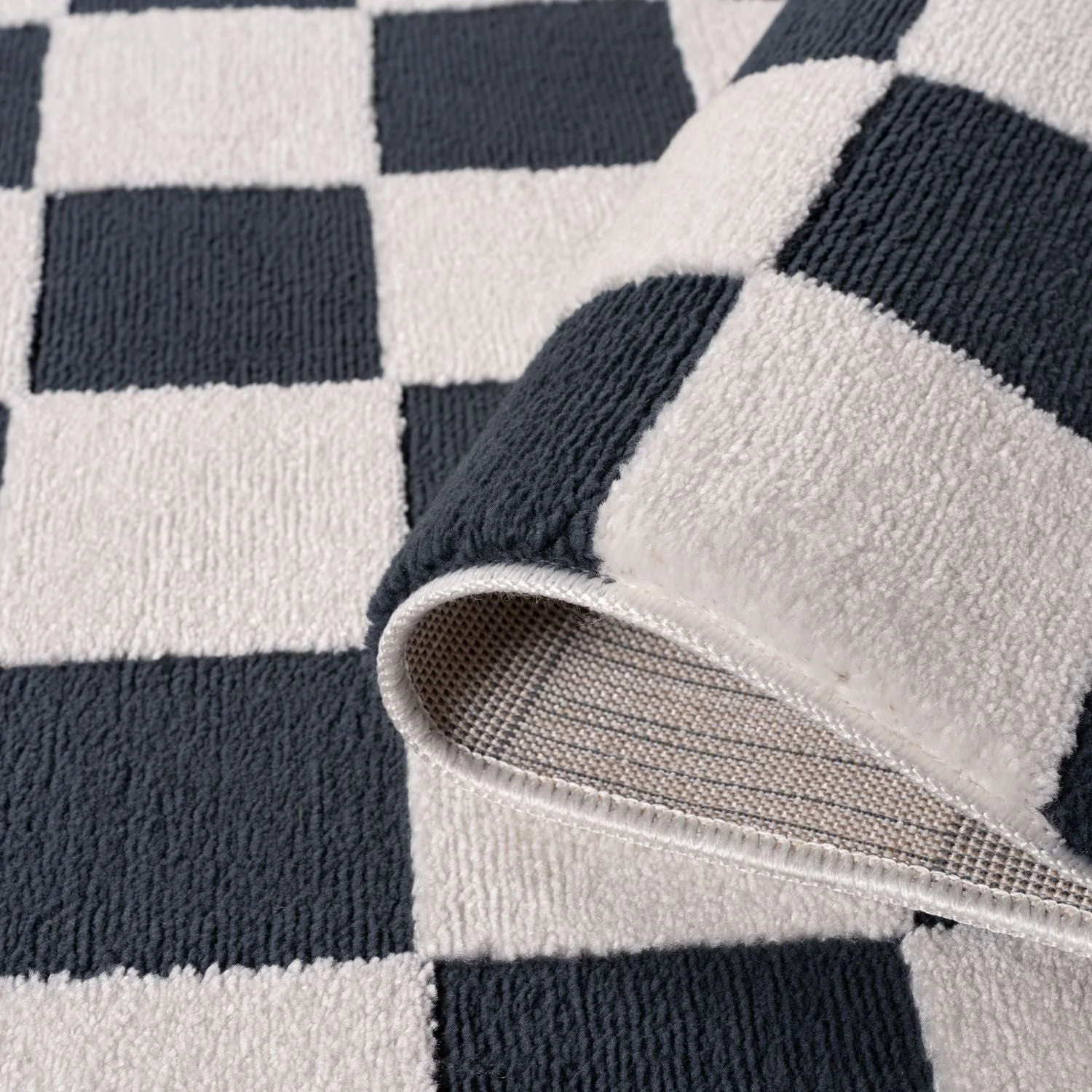 Loft Checkerboard Blue Rug - Image 4