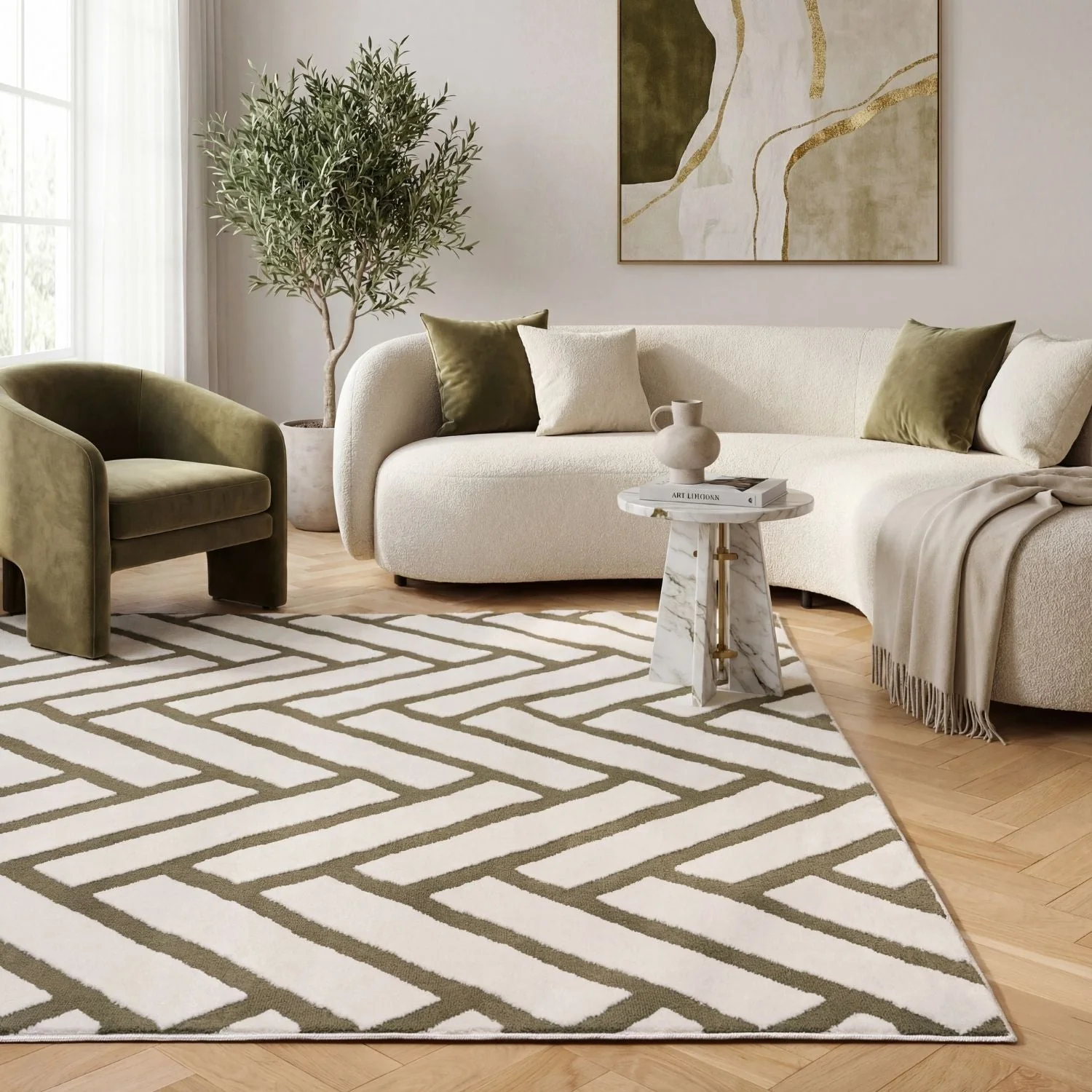 Loft Chevron Green Rug - Image 2