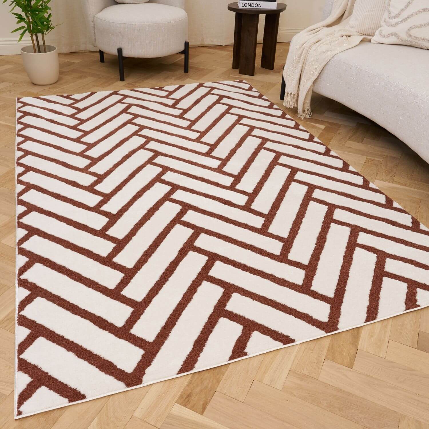 Loft Chevron Terra Rug - Image 8