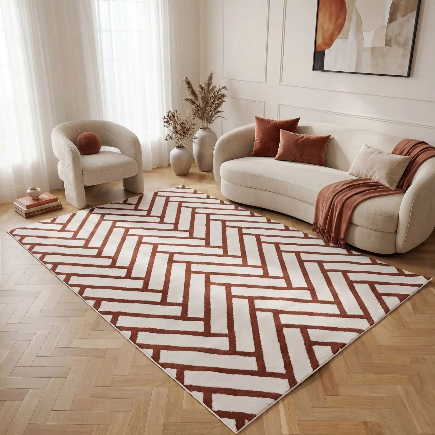Loft Chevron Terra Rug - Image 9