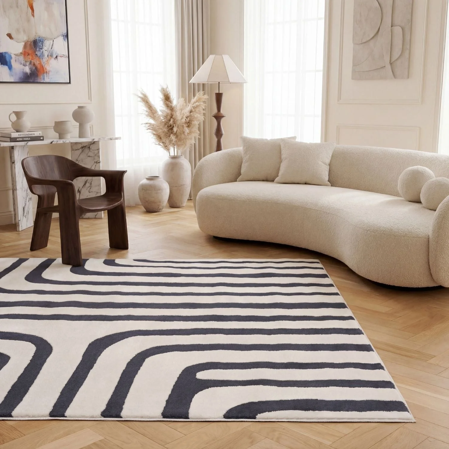 Loft Geometric Blue Rug - Image 2