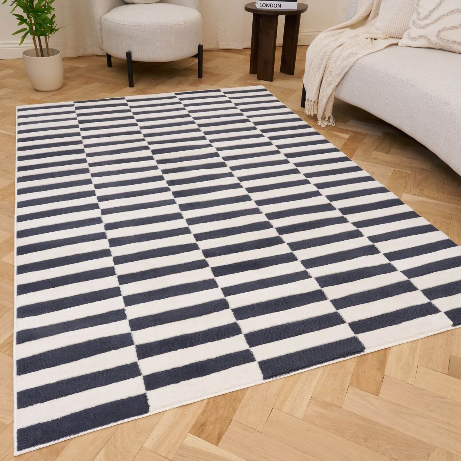 Loft Striped Blue Rug - Image 8