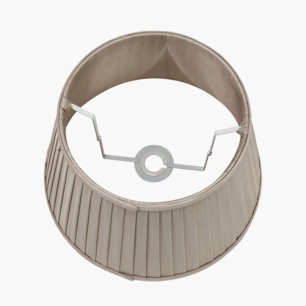 Lyndon 40cm Taupe Poly Cotton Knife Pleat Shade } OUTLET - Image 3