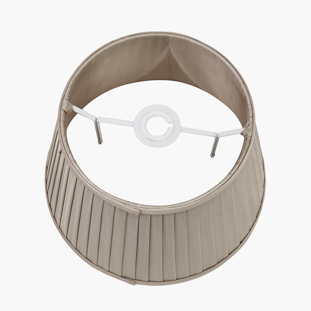 Lyndon 40cm Taupe Poly Cotton Knife Pleat Shade } OUTLET - Image 5