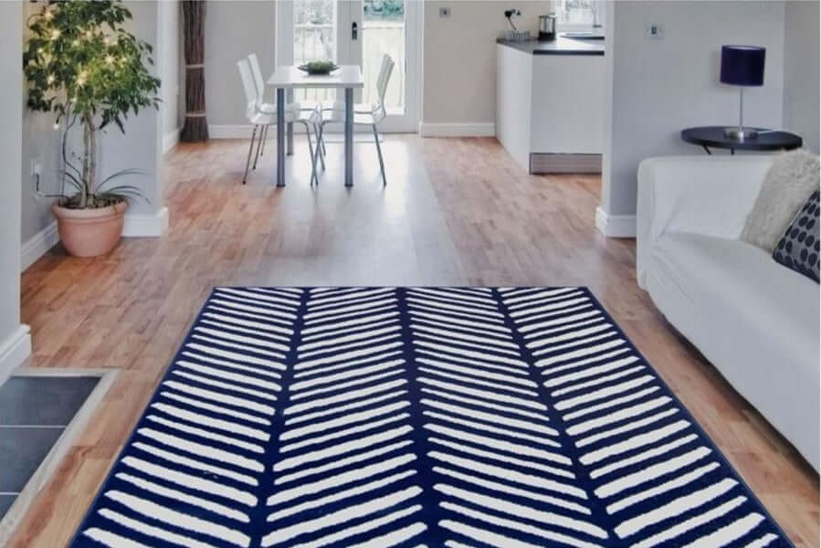 Maestro Herringbone Blue Rug - Image 4
