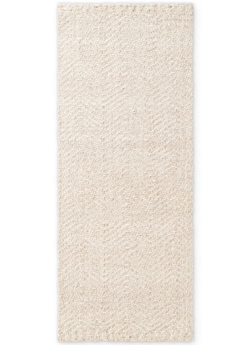 Majoli Natural White Herringbone Wool & Jute Rug - Image 10
