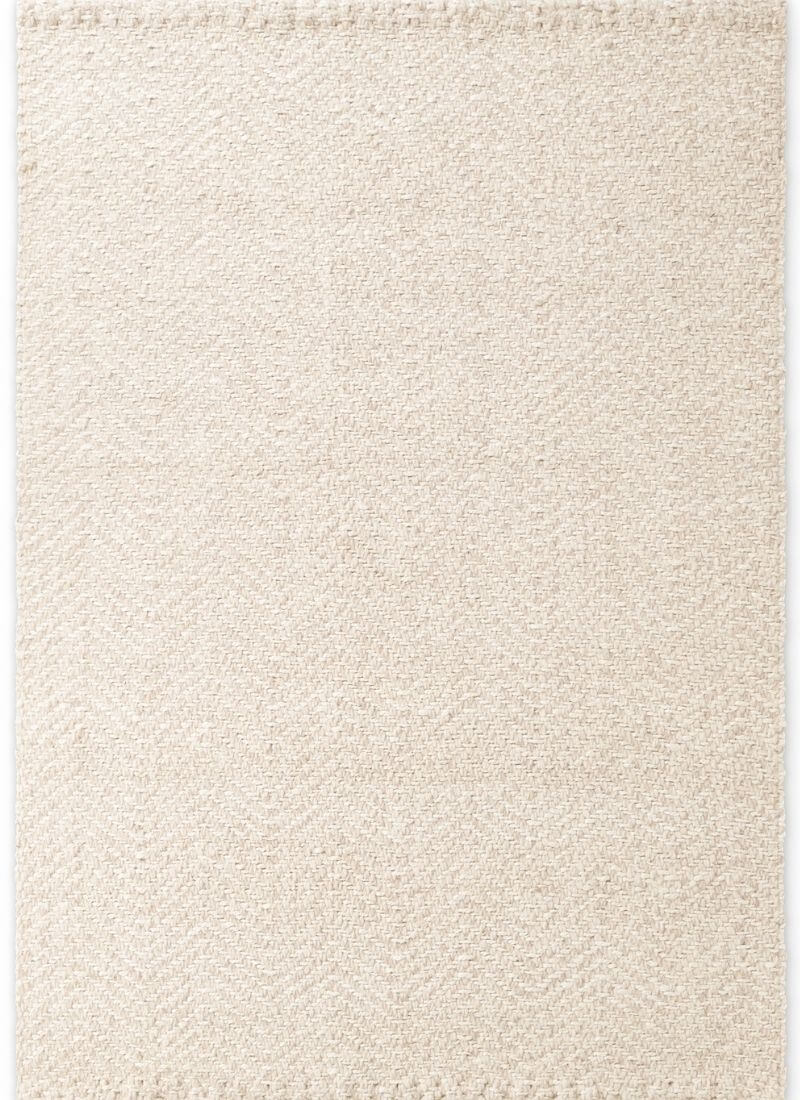 Majoli Natural White Herringbone Wool & Jute Rug - Image 2