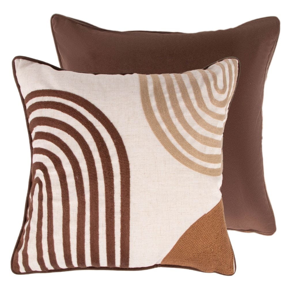 Malini Flax Brown Cushion - Image 2