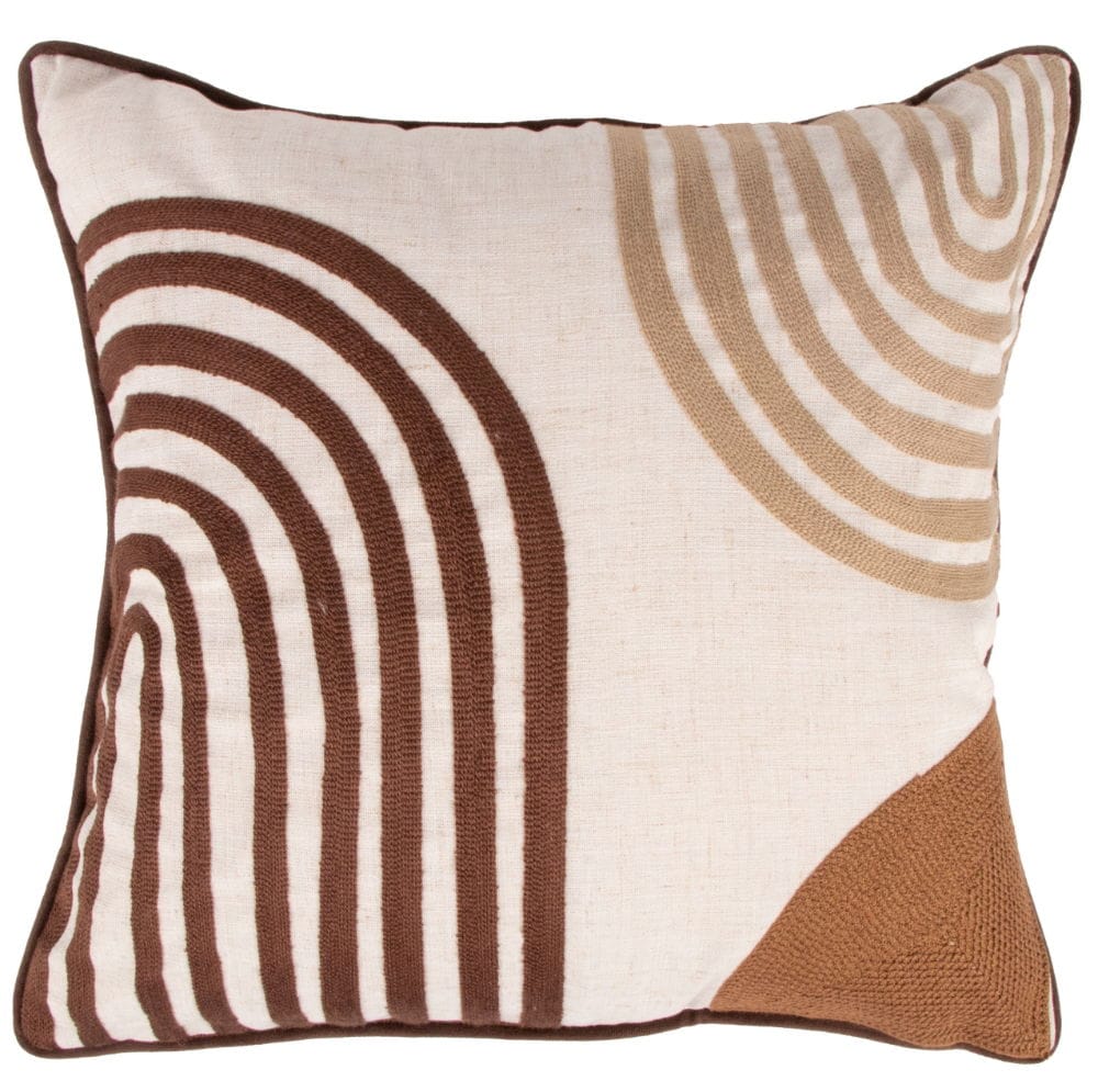 Malini Flax Brown Cushion - Image 3