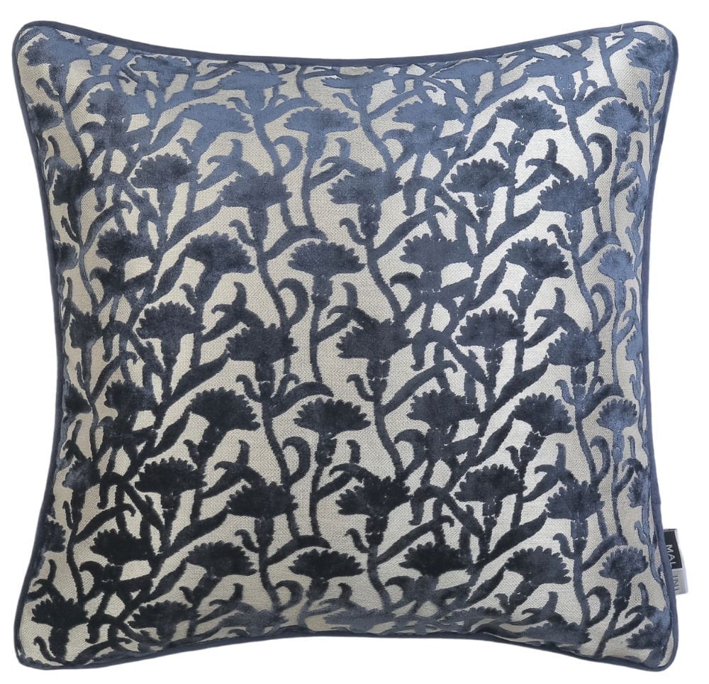 Malini Large Cassia Navy Cushion - Image 2