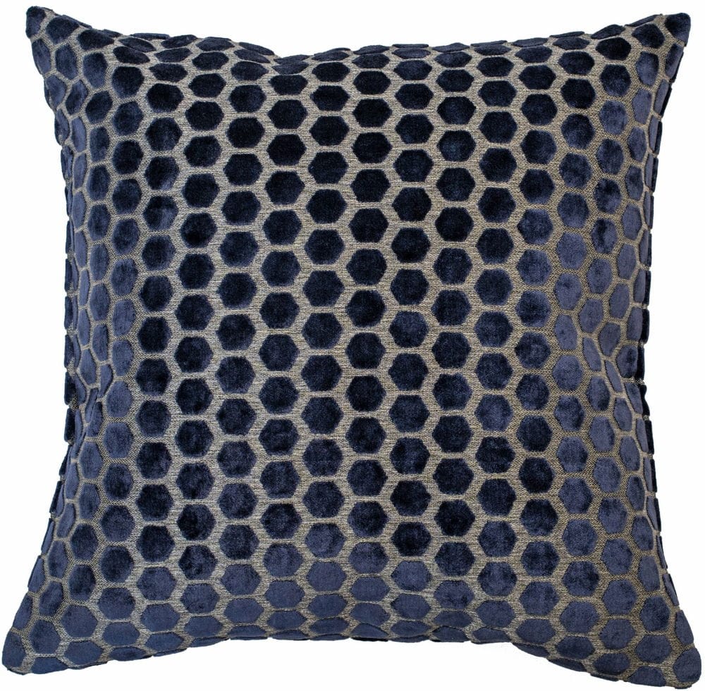 Malini Large Jorvik Navy Cushion - Image 2