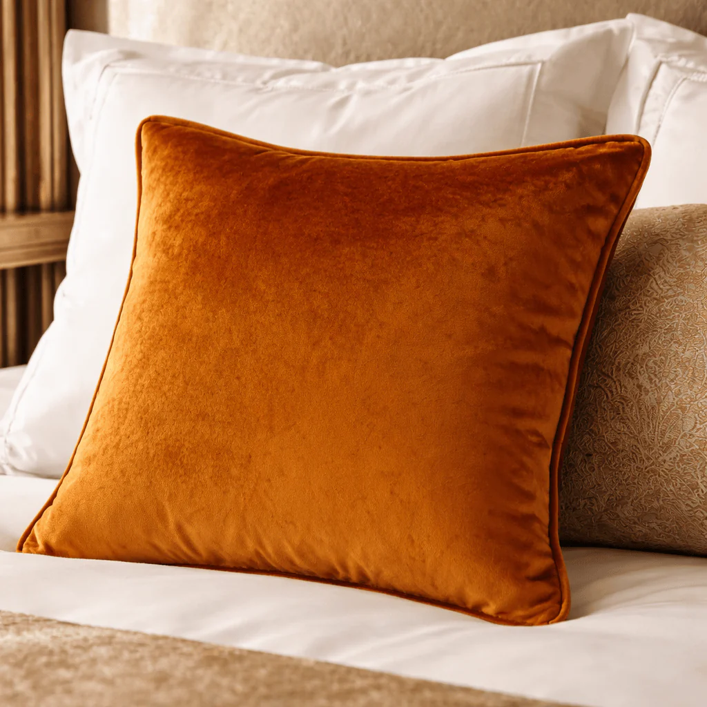 Malini Large Luxe Tan Cushion