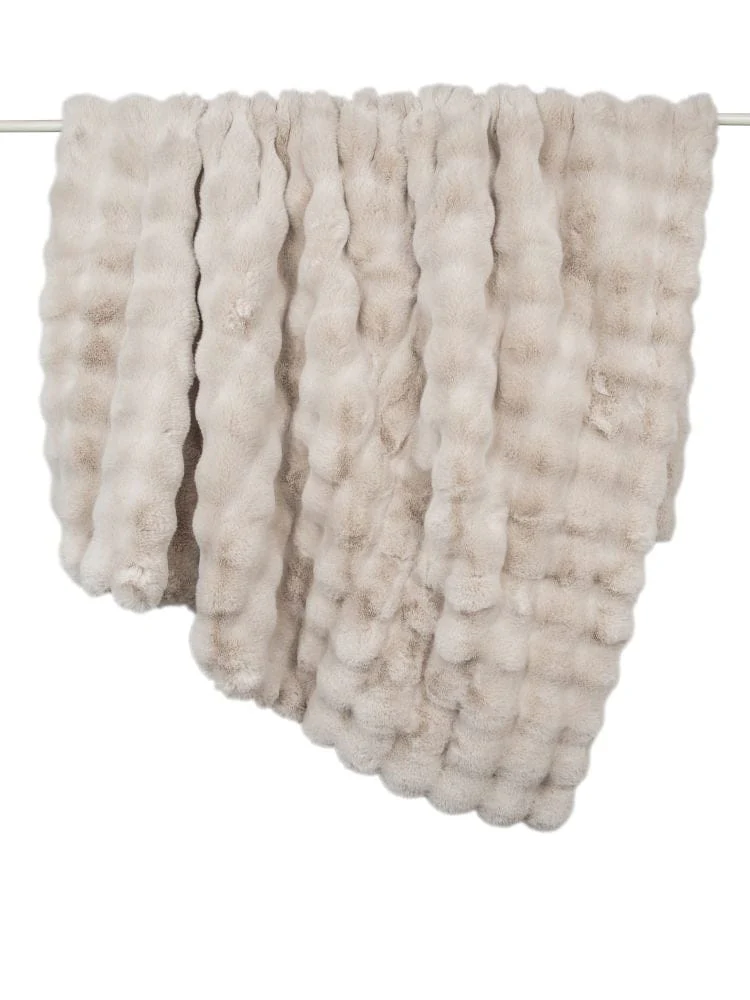 Malini Raffles Beige Throw - Image 4
