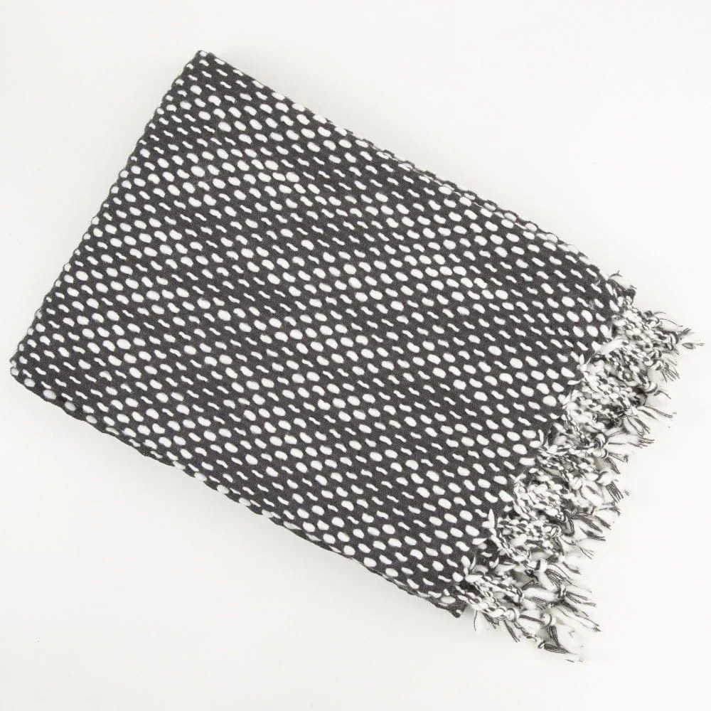 Malini Raindrops Slate Throw - Image 2