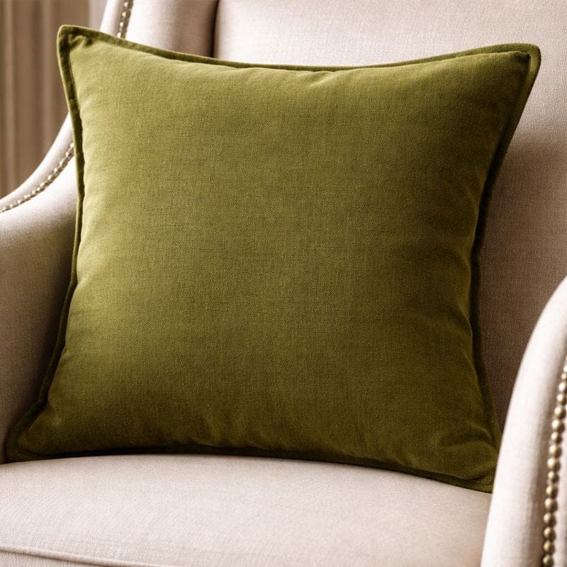 Malini Tia Olive Cushion } OUTLET