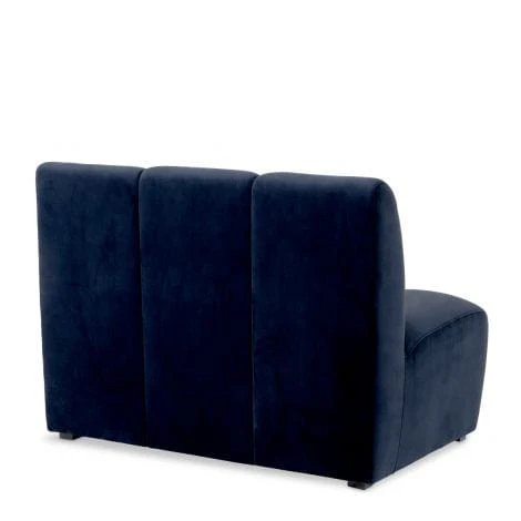 Modular Sofa Lando straight Savona midnight blue velvet | OUTLET - Image 3