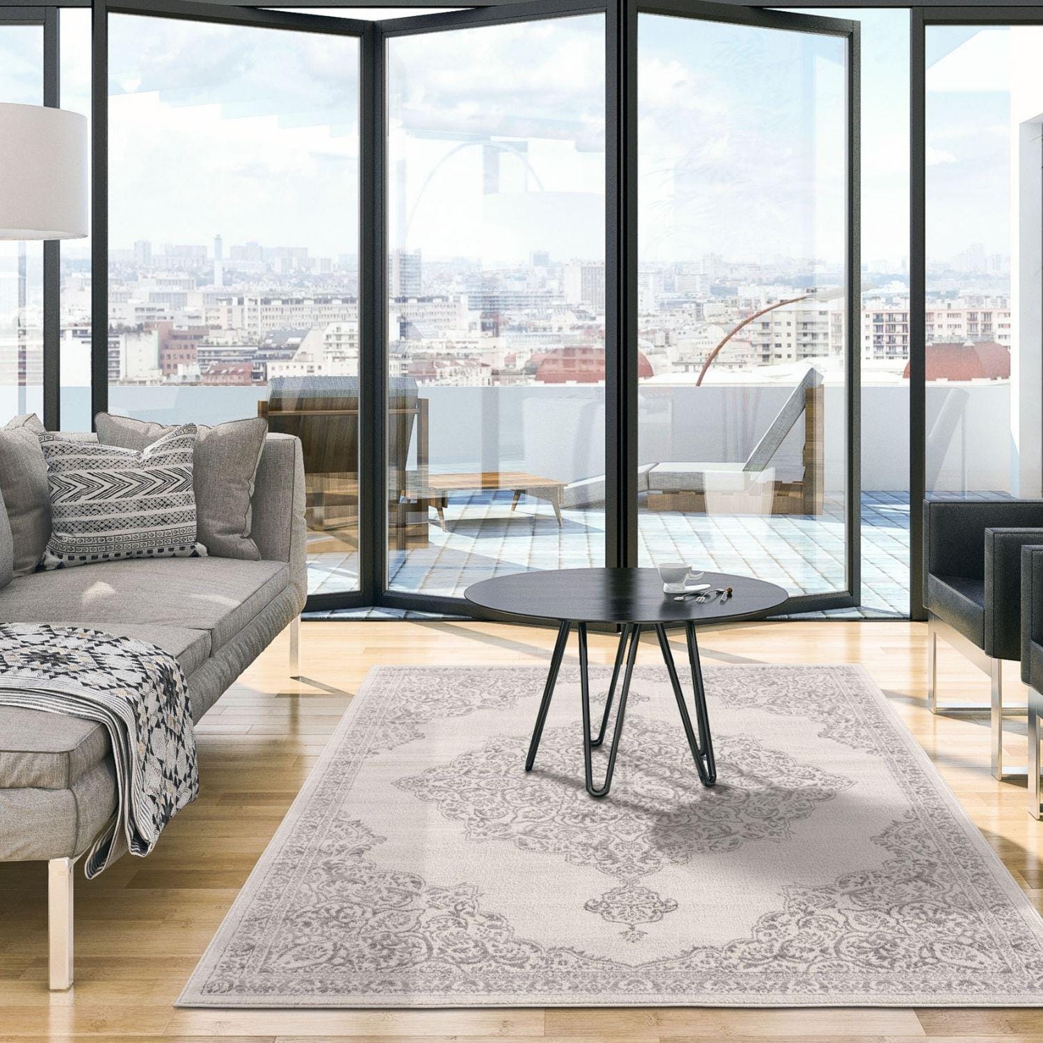 Montana Modern Grey Rugs | 3724G - Image 8