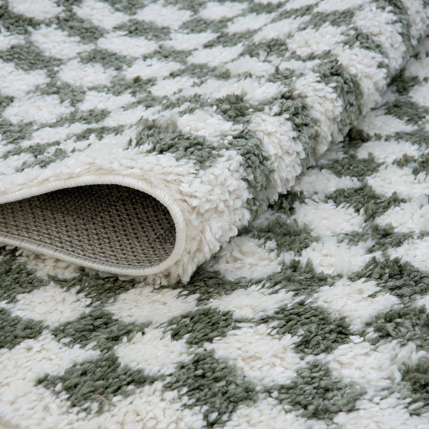 Moodi Shaggy Green Lunel Rug - Image 4