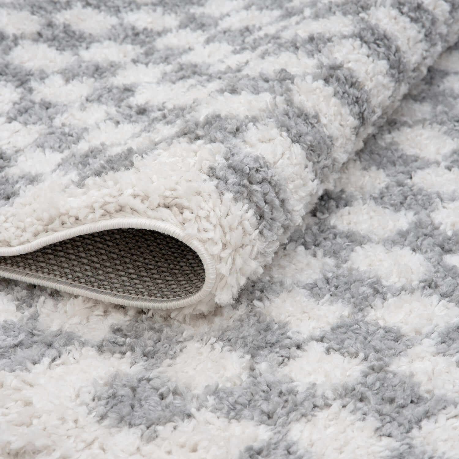 Moodi Shaggy Grey Mulberry Rug - Image 4