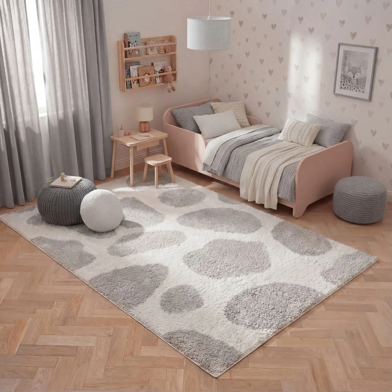 Moodi Shaggy Grey Tarn Rug - Image 9