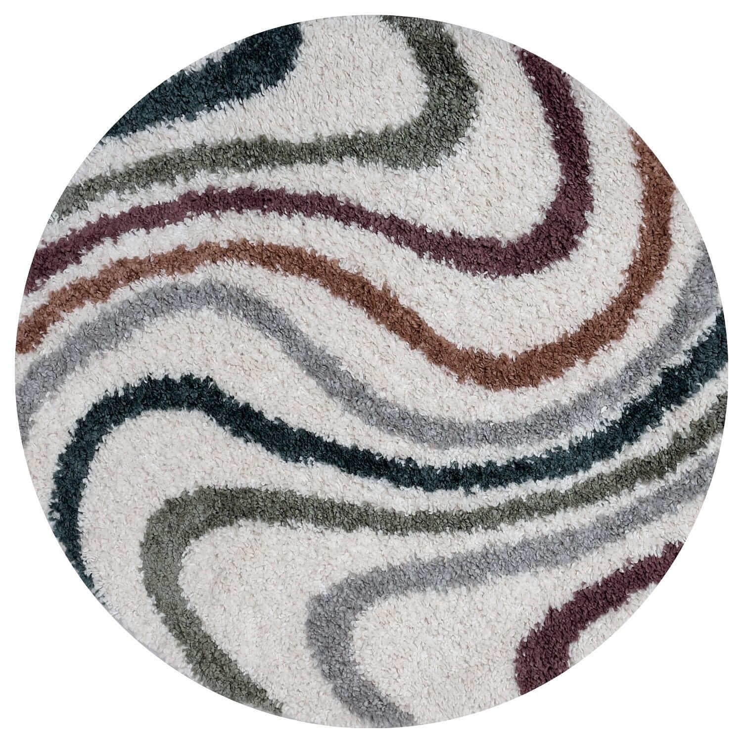 Moodi Shaggy Multicolour Mirage Rug - Image 10