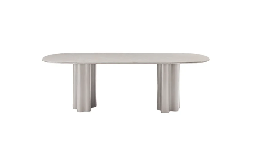 Moon Dining Table 240 - Matte Beige - Image 2