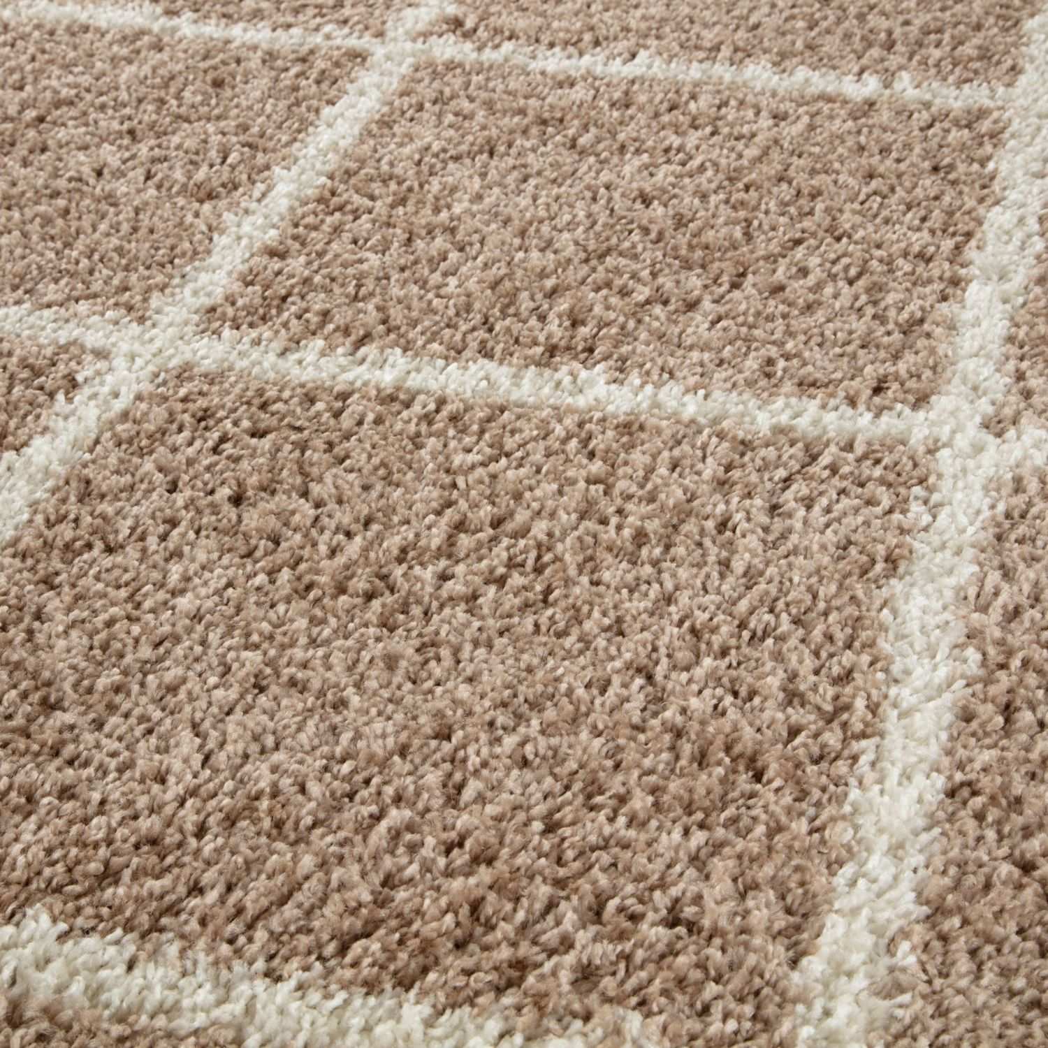 Moroccan Beige Shaggy Rug | 520 - Image 2
