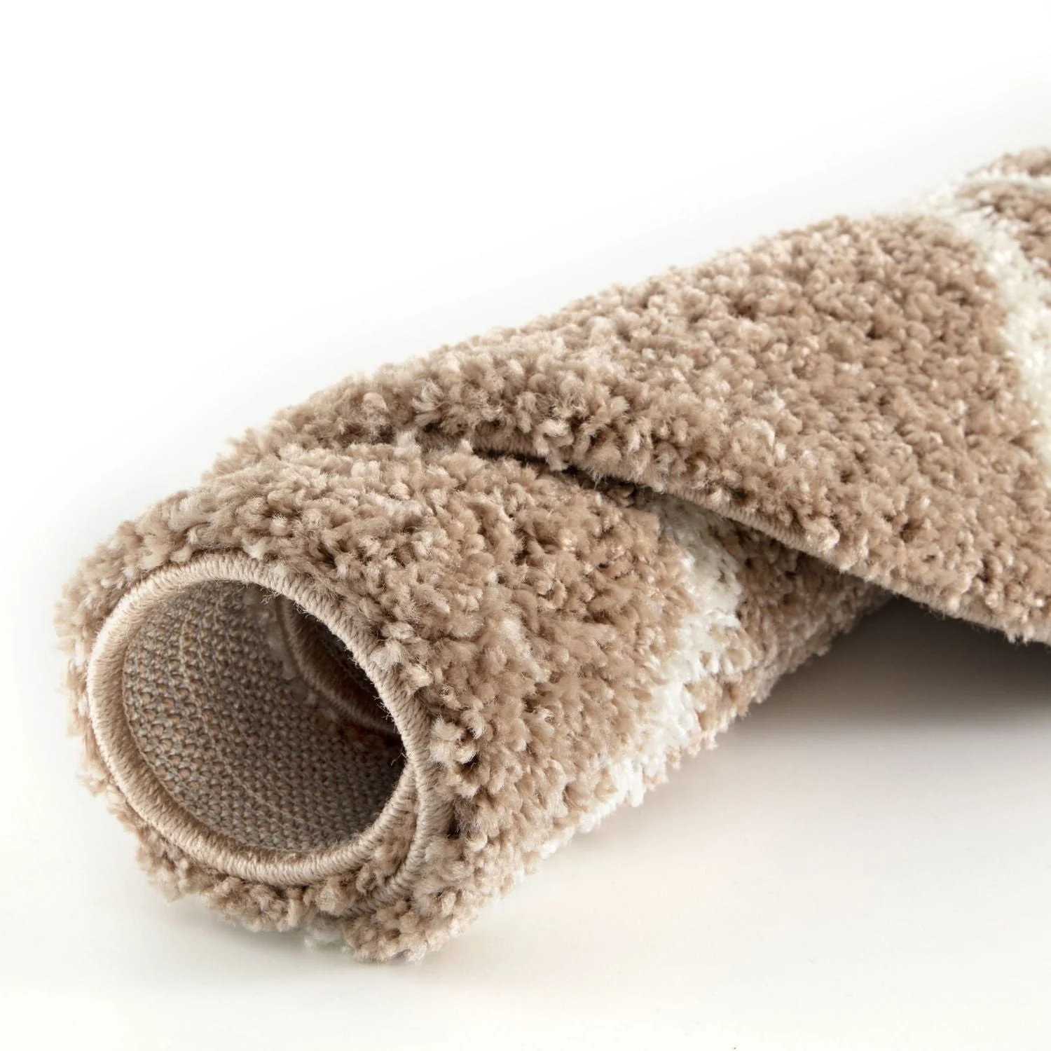 Moroccan Beige Shaggy Rug | 520 - Image 20