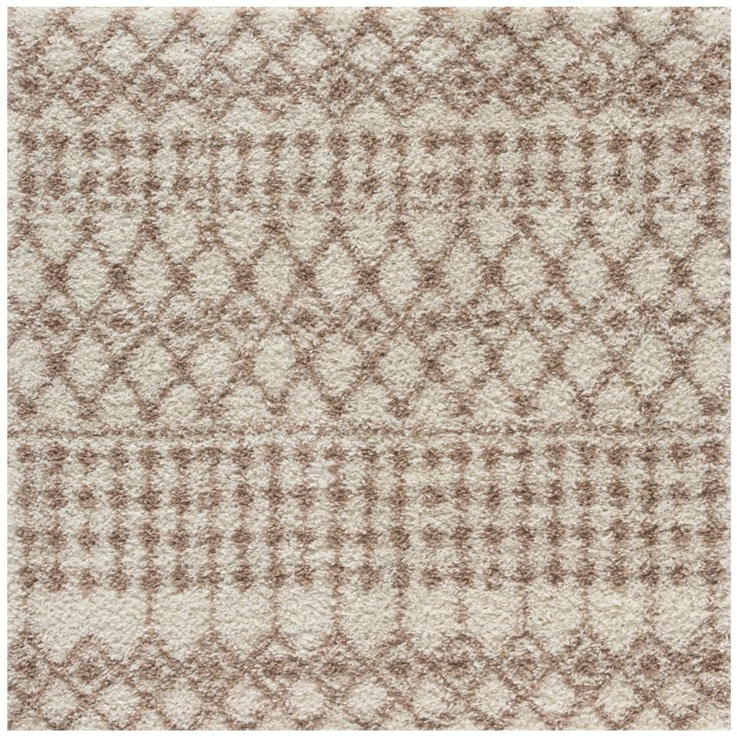 Moroccan Ivory Beige Shaggy Rug | 1030 - Image 16