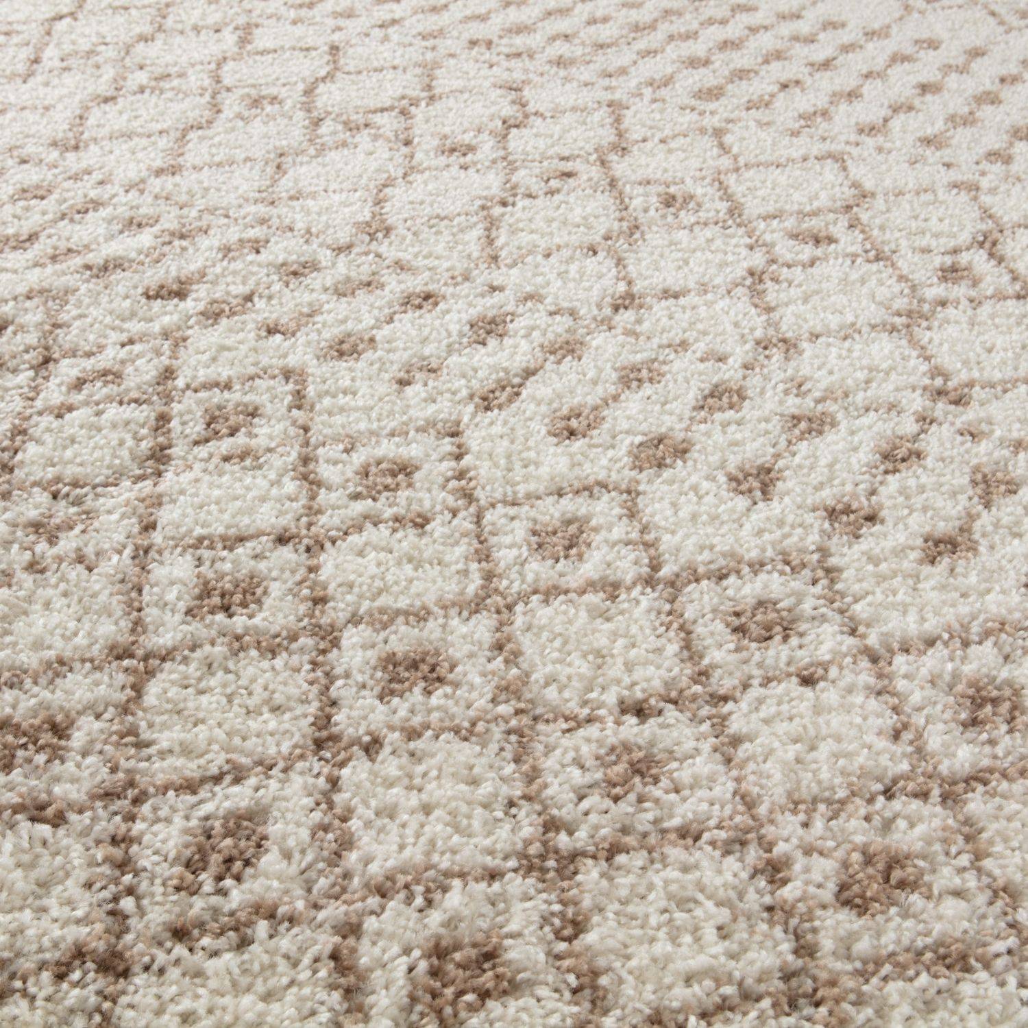 Moroccan Ivory Beige Shaggy Rug | 1030 - Image 2