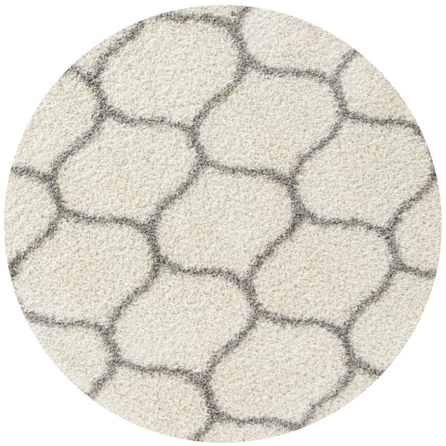 Moroccan Ivory Shaggy Rug | 600 - Image 18