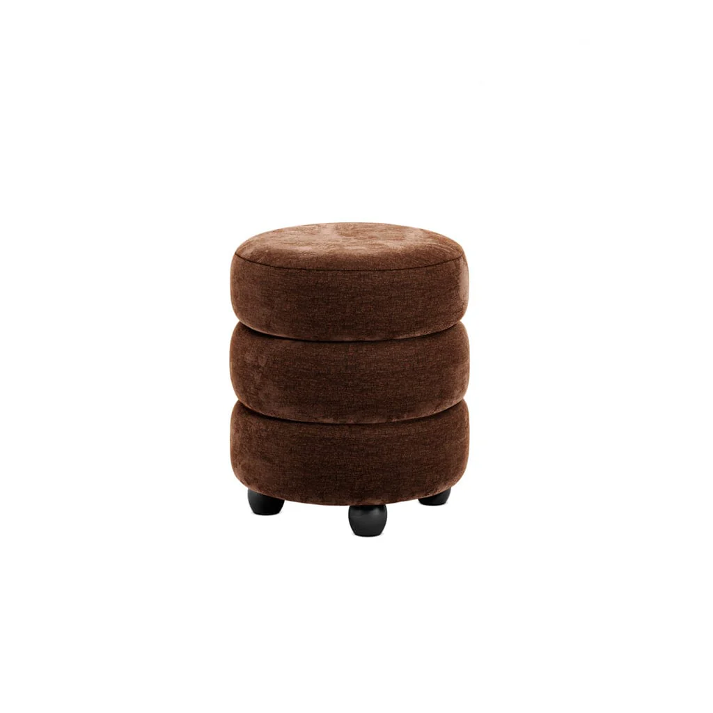 Emi Brandy and Black Pouffe - Image 3
