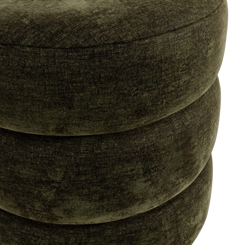 Emi Olive and Black Pouffe - Image 4