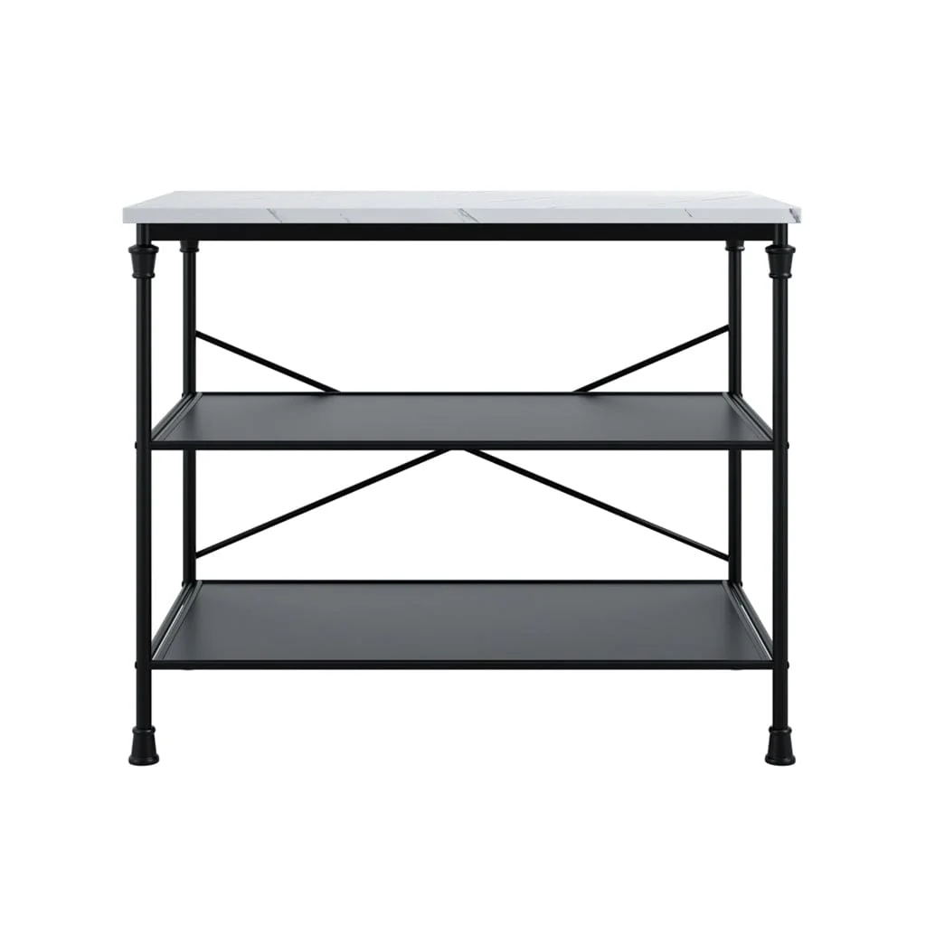 Fairmont Marble & Black Console Table - Image 4