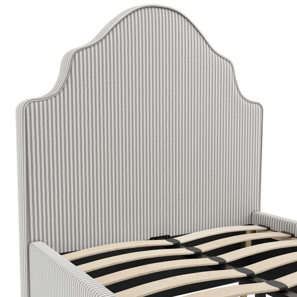 Monterey Grey Thin Stripe Single Bed - Image 5
