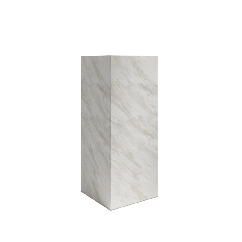 Sur White Marble Large Pedestal - Image 4