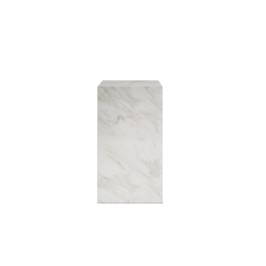 Sur White Marble Small Pedestal - Image 3