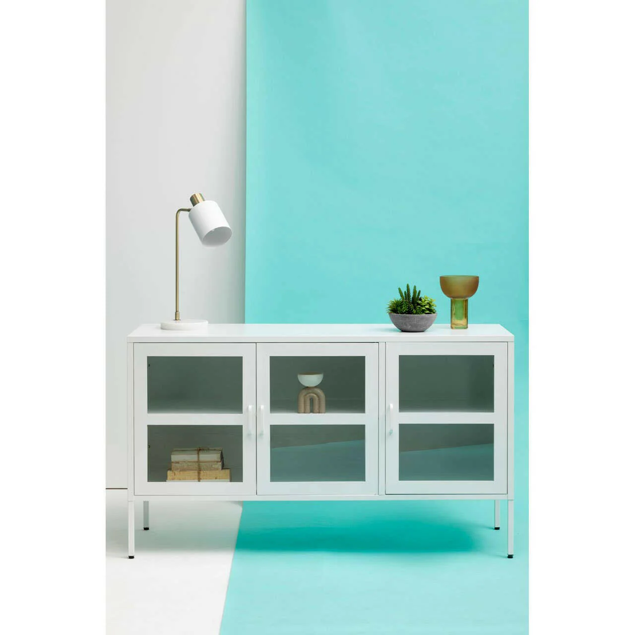 Acier Three Door White Sideboard - Image 14