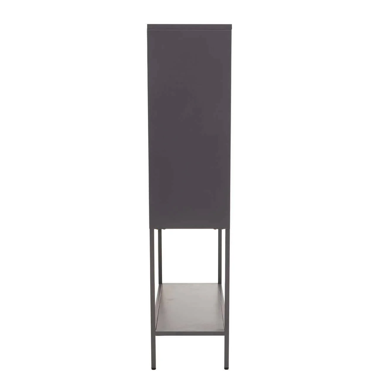 Acier Two Door Grey Cabinet With Shelf - Image 4