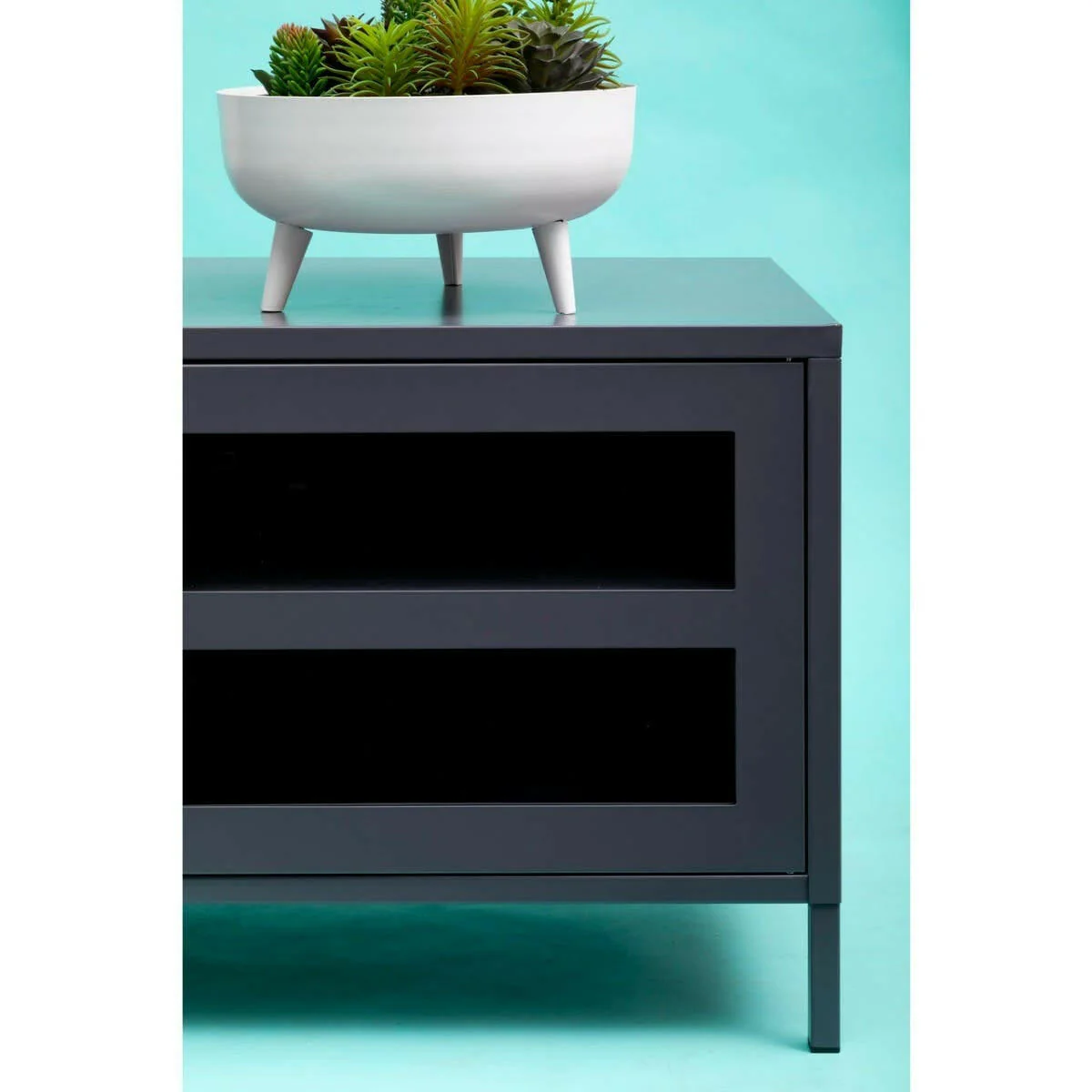 Acier Two Door Grey Media Unit - Image 11