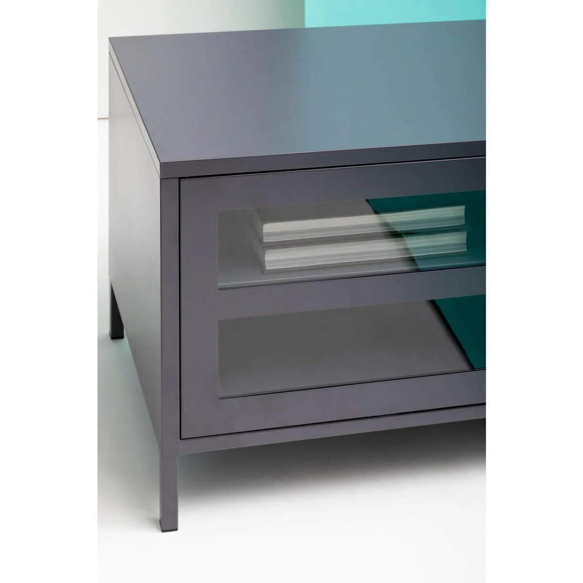 Acier Two Door Grey Media Unit - Image 7