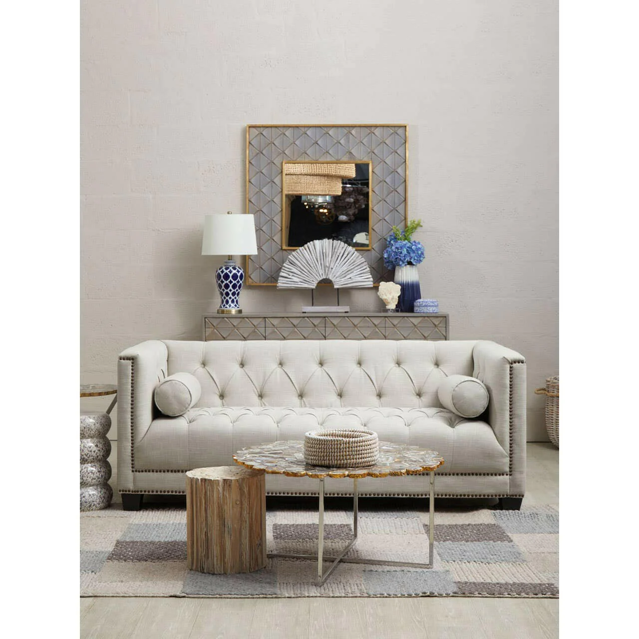 Agate Coffee Table With Cross Base - Image 12
