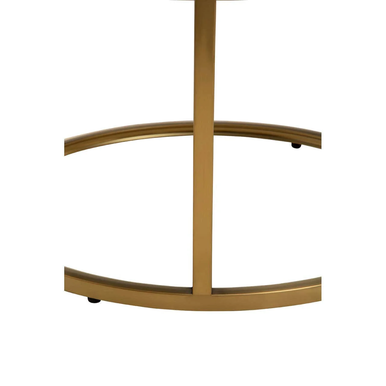 Alana Set of 2 Gold and Black Round Nesting Coffee Tables - Image 8