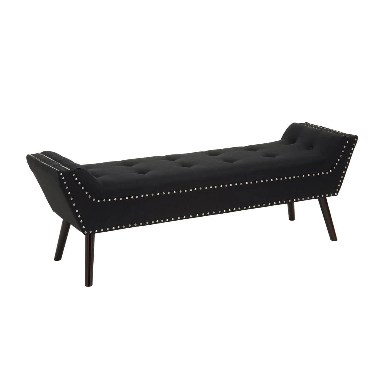 Alea Black Fabric Bench - Image 3