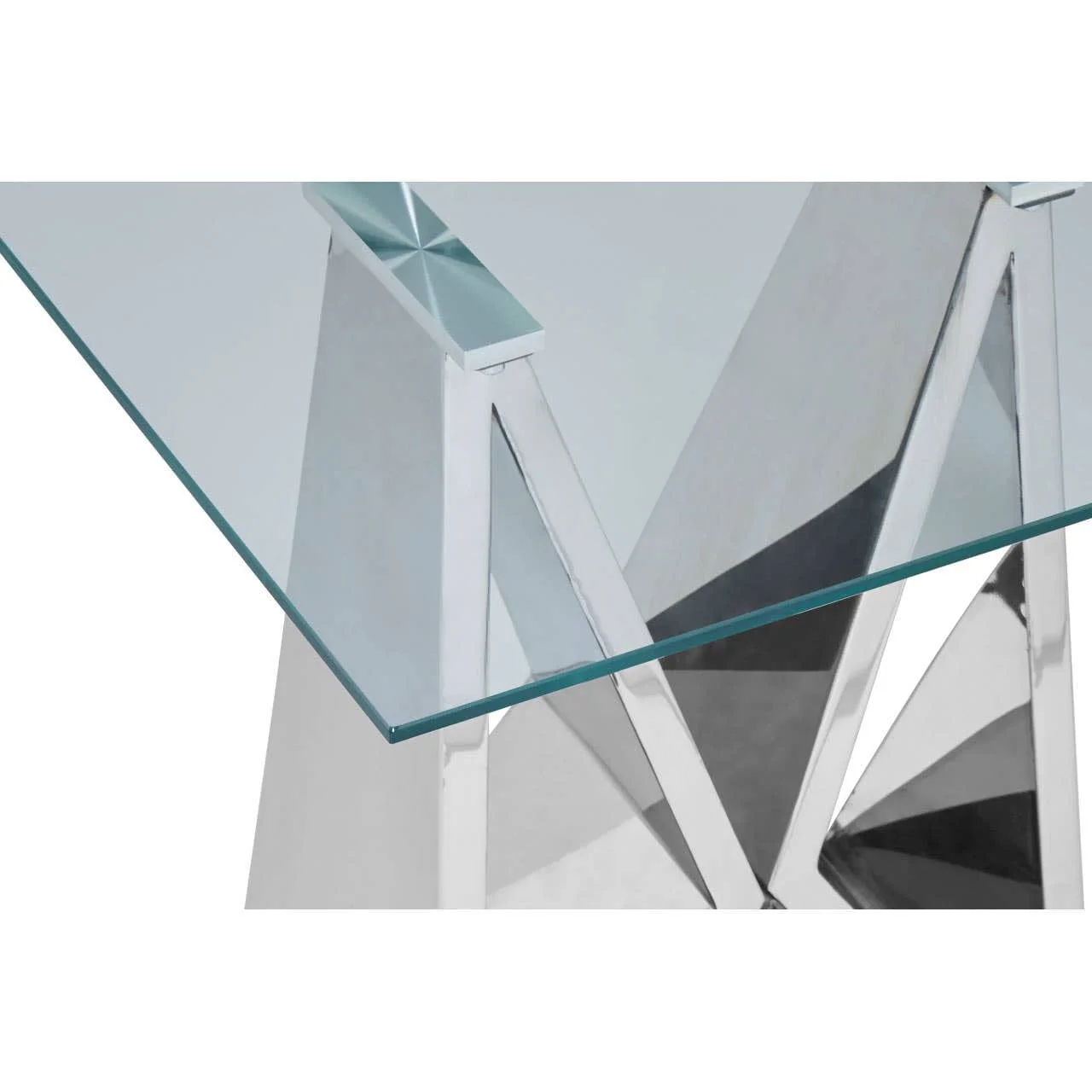 Allure Chrome Wing Base End Table - Image 4