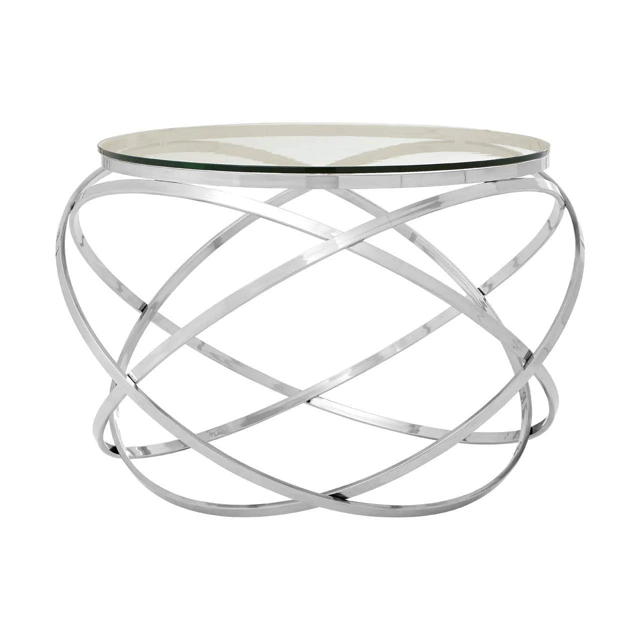 Allure Clear Glass Circular End Table - Image 2