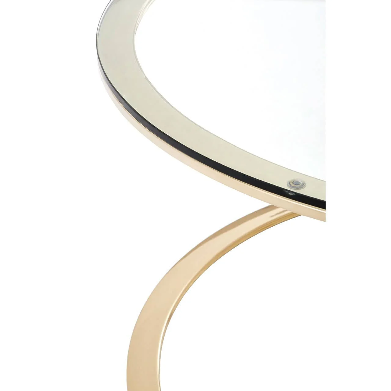 Allure Corseted Round Champagne Coffee Table - Image 3